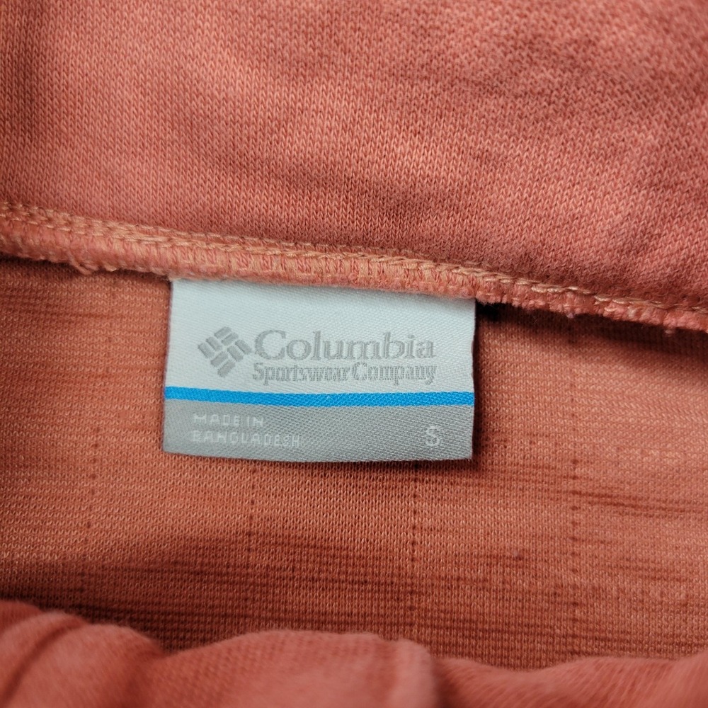 Columbia Sweater Womens Small Pink Quilted Mock Neck Snap Fleece Pullover Top - Picture 2 of 6